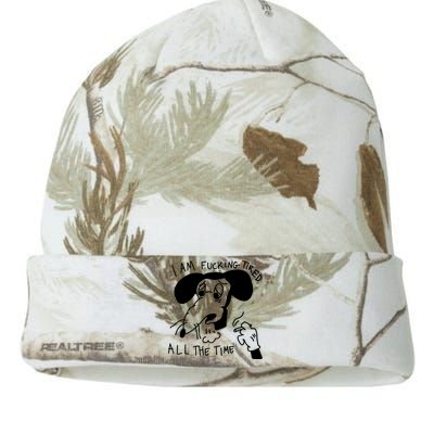 I Am Fucking Tired All The Time L.A.D.Y G.A.G.A Kati Licensed 12" Camo Beanie