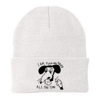 I Am Fucking Tired All The Time L.A.D.Y G.A.G.A Knit Cap Winter Beanie