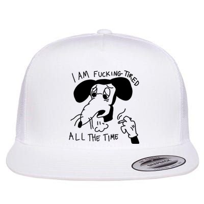 I Am Fucking Tired All The Time L.A.D.Y G.A.G.A Flat Bill Trucker Hat