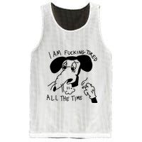 I Am Fucking Tired All The Time L.A.D.Y G.A.G.A Mesh Reversible Basketball Jersey Tank