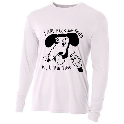 I Am Fucking Tired All The Time L.A.D.Y G.A.G.A Cooling Performance Long Sleeve Crew