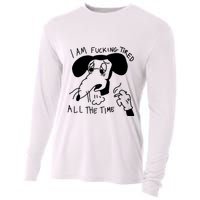 I Am Fucking Tired All The Time L.A.D.Y G.A.G.A Cooling Performance Long Sleeve Crew