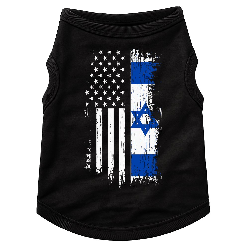 Israeli American Flag Pride Israel Usa Doggie Tank