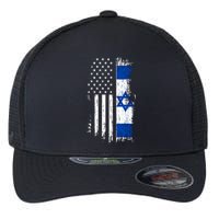 Israeli American Flag Pride Israel Usa Flexfit Unipanel Trucker Cap