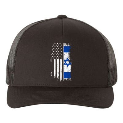 Israeli American Flag Pride Israel Usa Yupoong Adult 5-Panel Trucker Hat