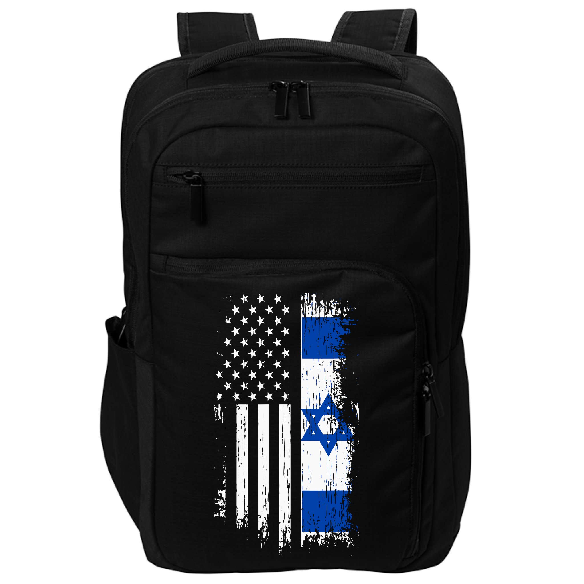 Israeli American Flag Pride Israel Usa Impact Tech Backpack