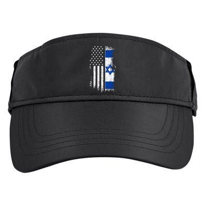 Israeli American Flag Pride Israel Usa Adult Drive Performance Visor