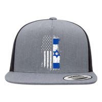 Israeli American Flag Pride Israel Usa Flat Bill Trucker Hat