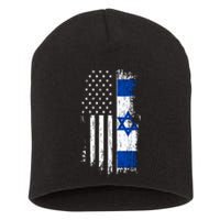 Israeli American Flag Pride Israel Usa Short Acrylic Beanie