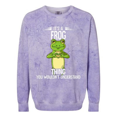 Its A Frog Thing Frog Colorblast Crewneck Sweatshirt