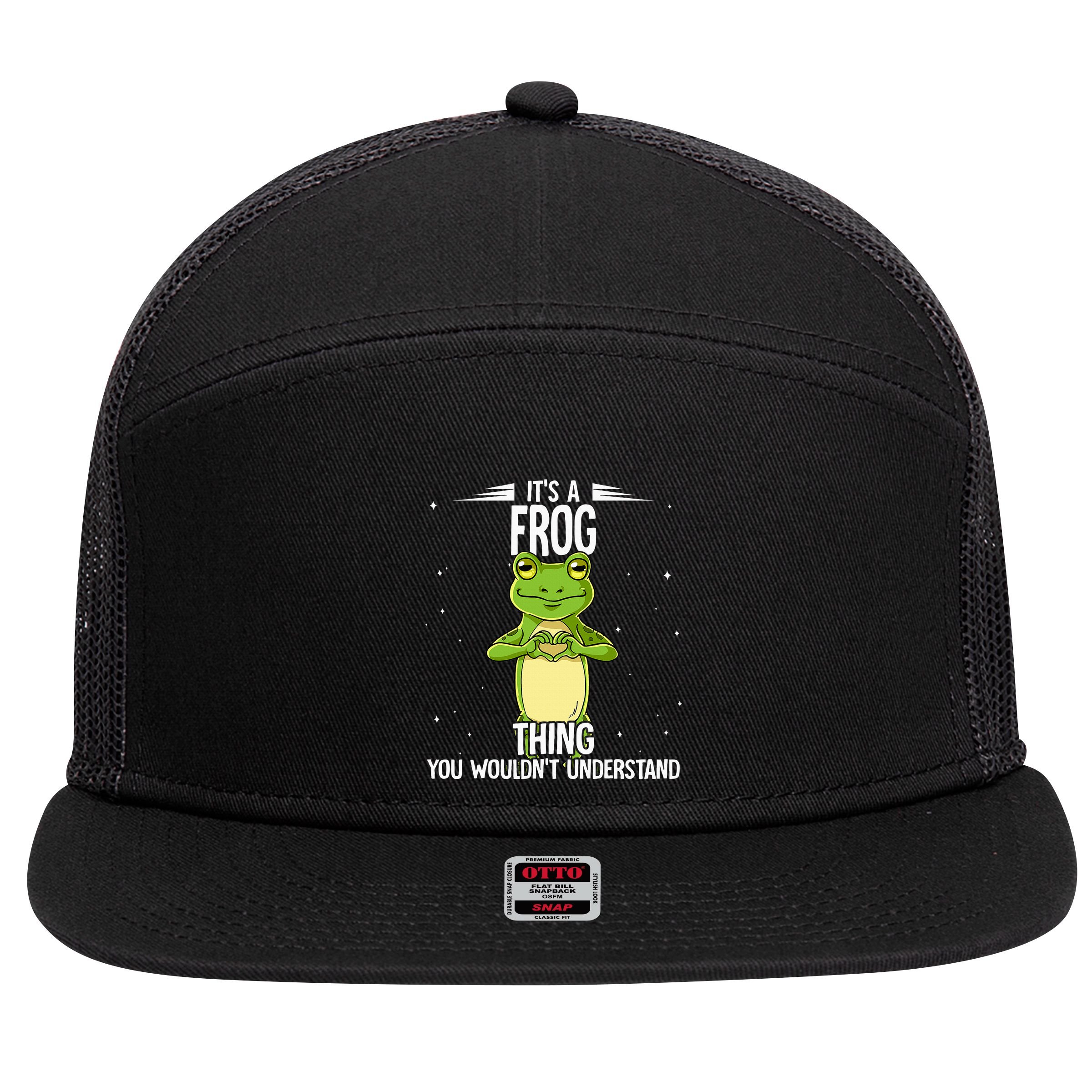 Its A Frog Thing Frog 7 Panel Mesh Trucker Snapback Hat