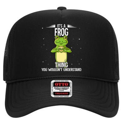 Its A Frog Thing Frog High Crown Mesh Back Trucker Hat