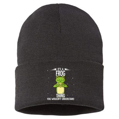 Its A Frog Thing Frog Sustainable Knit Beanie