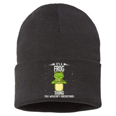 Its A Frog Thing Frog Sustainable Knit Beanie