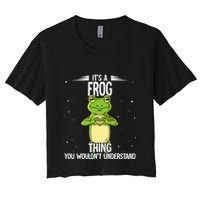 Its A Frog Thing Frog Women's Crop Top Tee