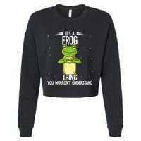 Its A Frog Thing Frog Cropped Pullover Crew