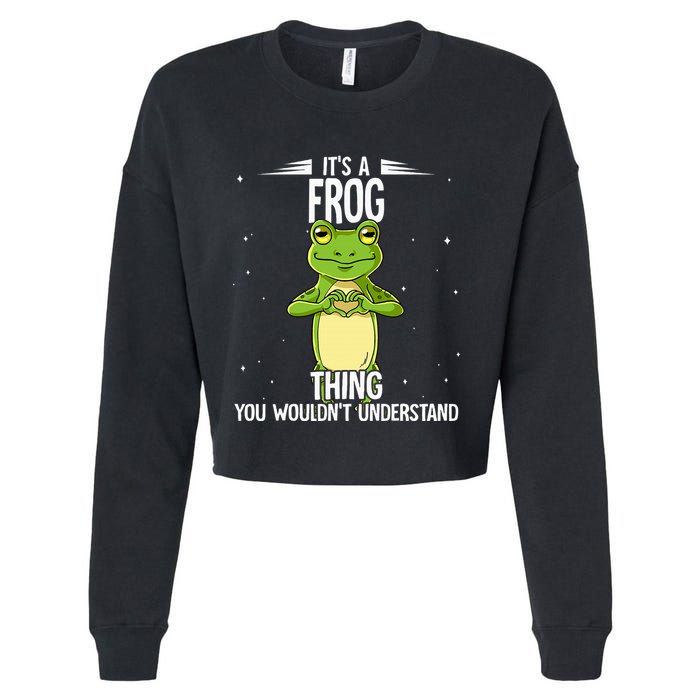 Its A Frog Thing Frog Cropped Pullover Crew