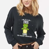 Its A Frog Thing Frog Cropped Pullover Crew