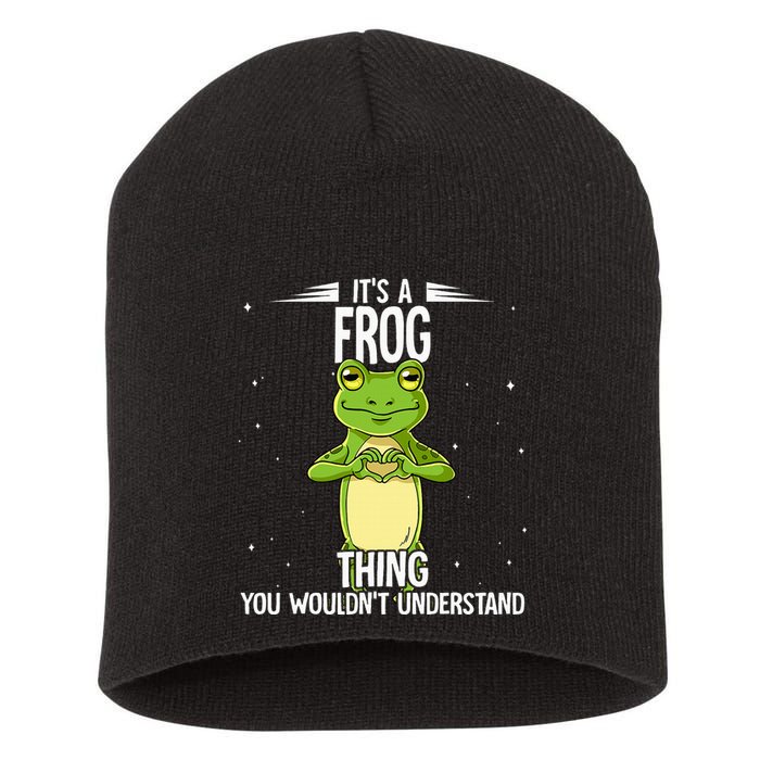 Its A Frog Thing Frog Short Acrylic Beanie