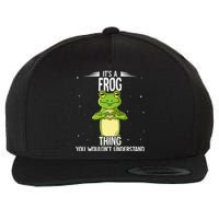 Its A Frog Thing Frog Wool Snapback Cap