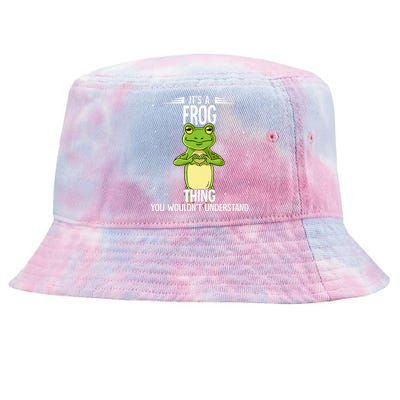 Its A Frog Thing Frog Tie-Dyed Bucket Hat