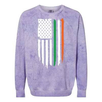 Irish American Flag Colorblast Crewneck Sweatshirt