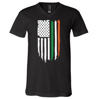 Irish American Flag V-Neck T-Shirt