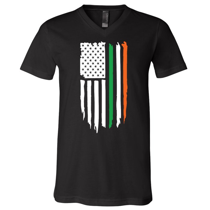 Irish American Flag V-Neck T-Shirt