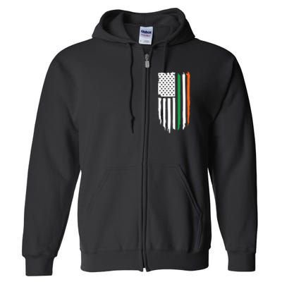 Irish American Flag Full Zip Hoodie