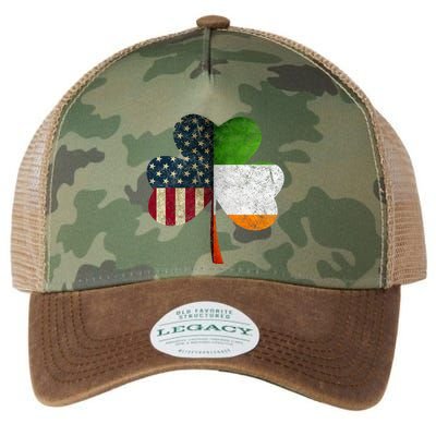 Irish American Flag Shamrock St. PatrickS Day Legacy Tie Dye Trucker Hat