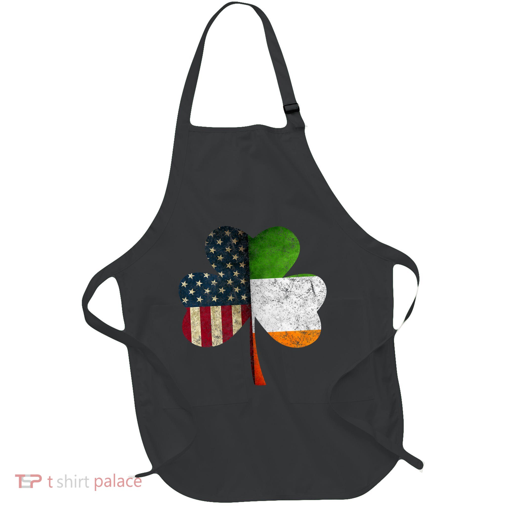 Irish American Flag Shamrock St. PatrickS Day Apron