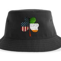Irish American Flag Shamrock St. PatrickS Day Sustainable Bucket Hat