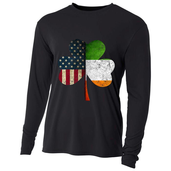 Irish American Flag Shamrock St. PatrickS Day Cooling Performance Long Sleeve Crew