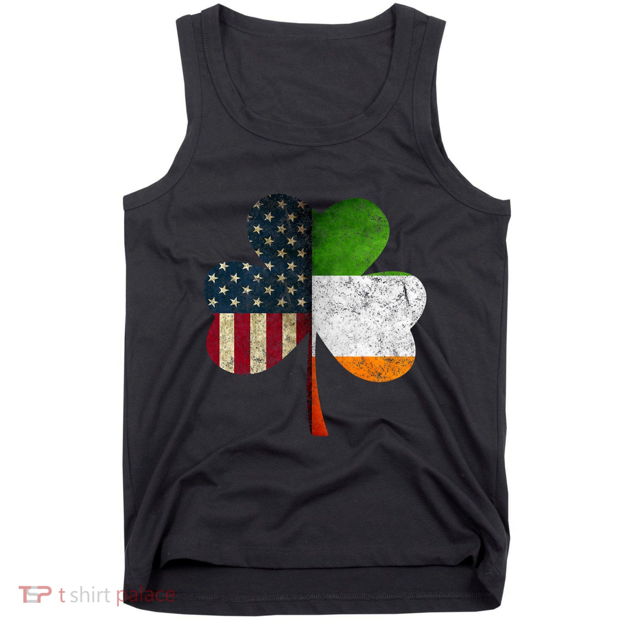 Irish American Flag Shamrock St. PatrickS Day Tank Top