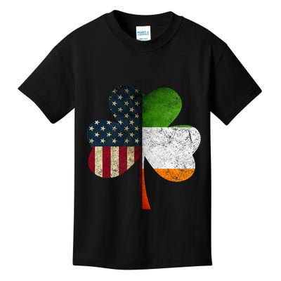 Irish American Flag Shamrock St. PatrickS Day Kids T-Shirt