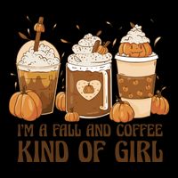 I'm A Fall And Coffee Kind Of Girl Drawstring Bag