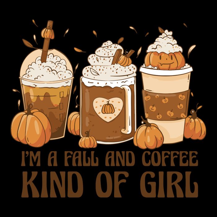 I'm A Fall And Coffee Kind Of Girl Drawstring Bag