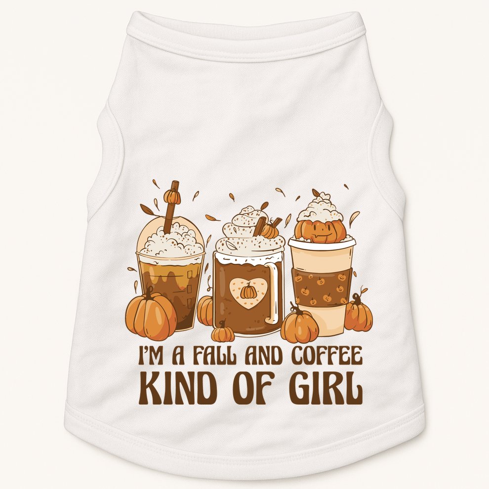 I'm A Fall And Coffee Kind Of Girl Doggie Tank