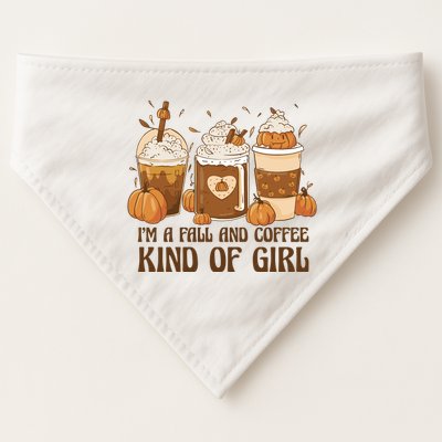 I'm A Fall And Coffee Kind Of Girl USA-Made Doggie Bandana
