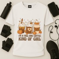 I'm A Fall And Coffee Kind Of Girl Cooling Performance Crew T-Shirt