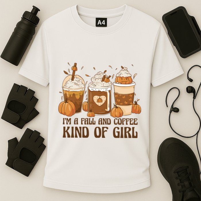 I'm A Fall And Coffee Kind Of Girl Cooling Performance Crew T-Shirt