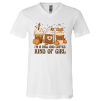 I'm A Fall And Coffee Kind Of Girl V-Neck T-Shirt