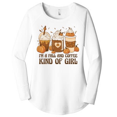 I'm A Fall And Coffee Kind Of Girl Women's Perfect Tri Tunic Long Sleeve Shirt