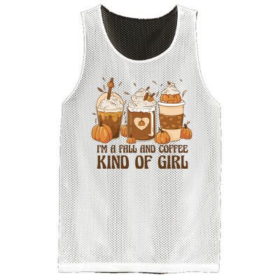 I'm A Fall And Coffee Kind Of Girl Mesh Reversible Basketball Jersey Tank