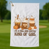 I'm A Fall And Coffee Kind Of Girl Golf Towel