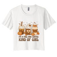 I'm A Fall And Coffee Kind Of Girl Women's Crop Top Tee