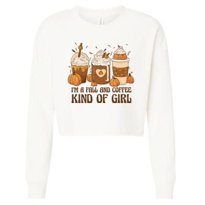 I'm A Fall And Coffee Kind Of Girl Cropped Pullover Crew