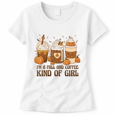 I'm A Fall And Coffee Kind Of Girl Womens T-Shirt