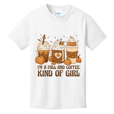 I'm A Fall And Coffee Kind Of Girl Kids T-Shirt