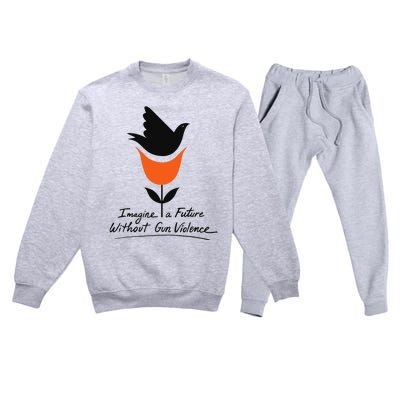 Imagine A Future Without Gun Violence Tee For Gun Control Premium Crewneck Sweatsuit Set